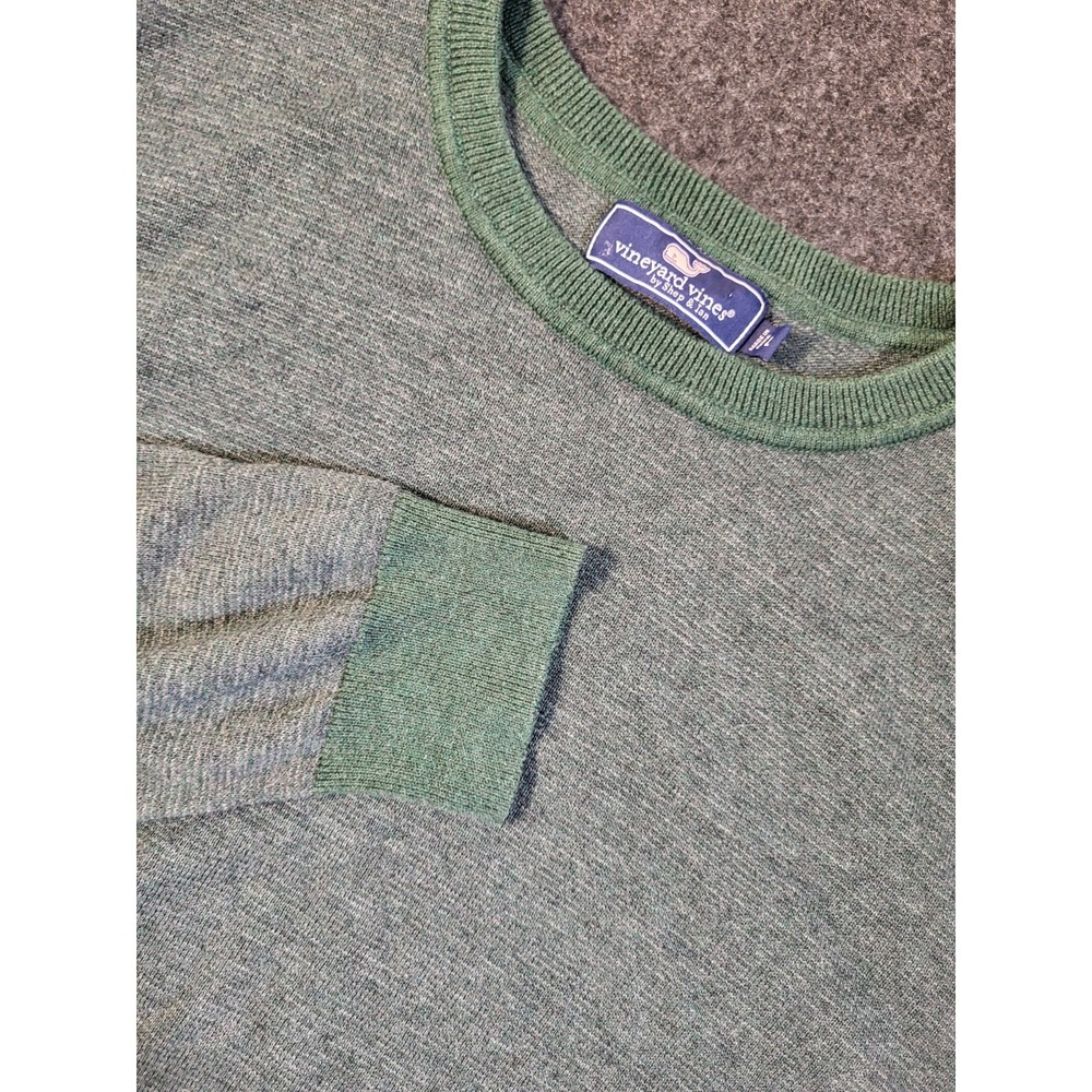Vineyard Vines Sweater Mens Large Crew Neck Pullover Green
